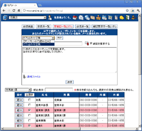 メッセージの送信