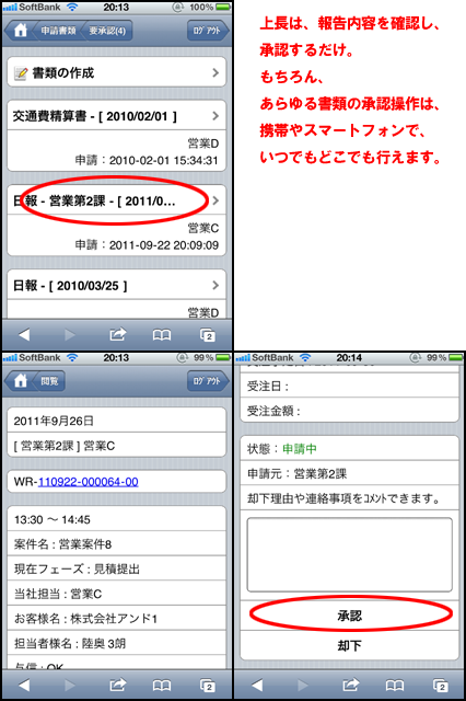 いつでもどこでも簡単承認 いつでもどこでも簡単承認
